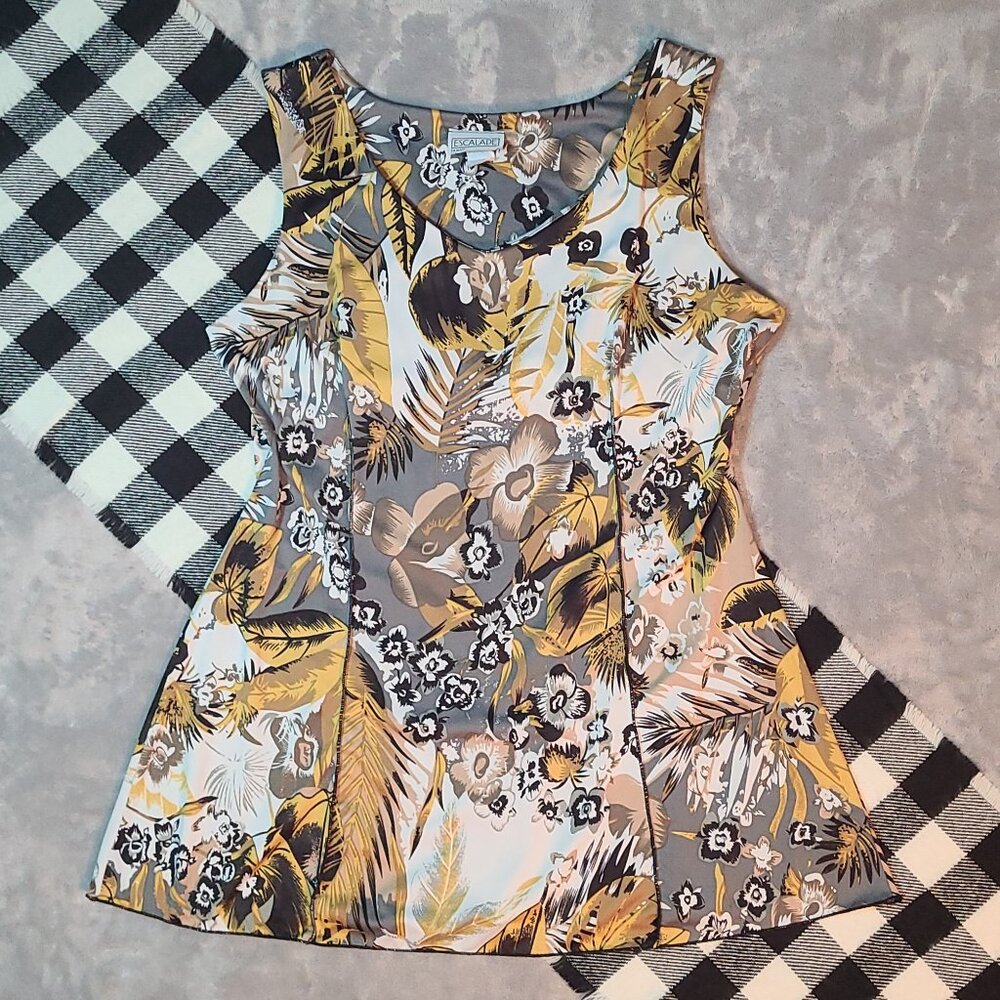 XL | Escalade | Vibrant Bloom Sleeveless Blouse